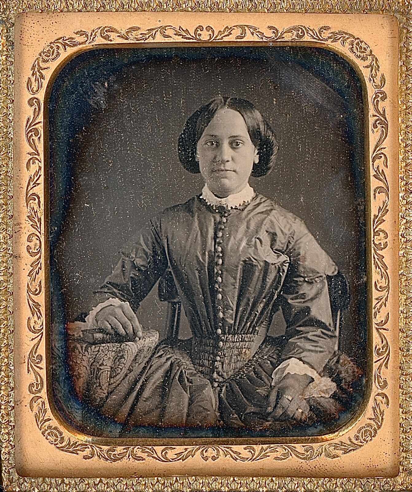 Identified Pretty Young Lady From Danville Illinois 1/6 Plate Daguerreotype S707