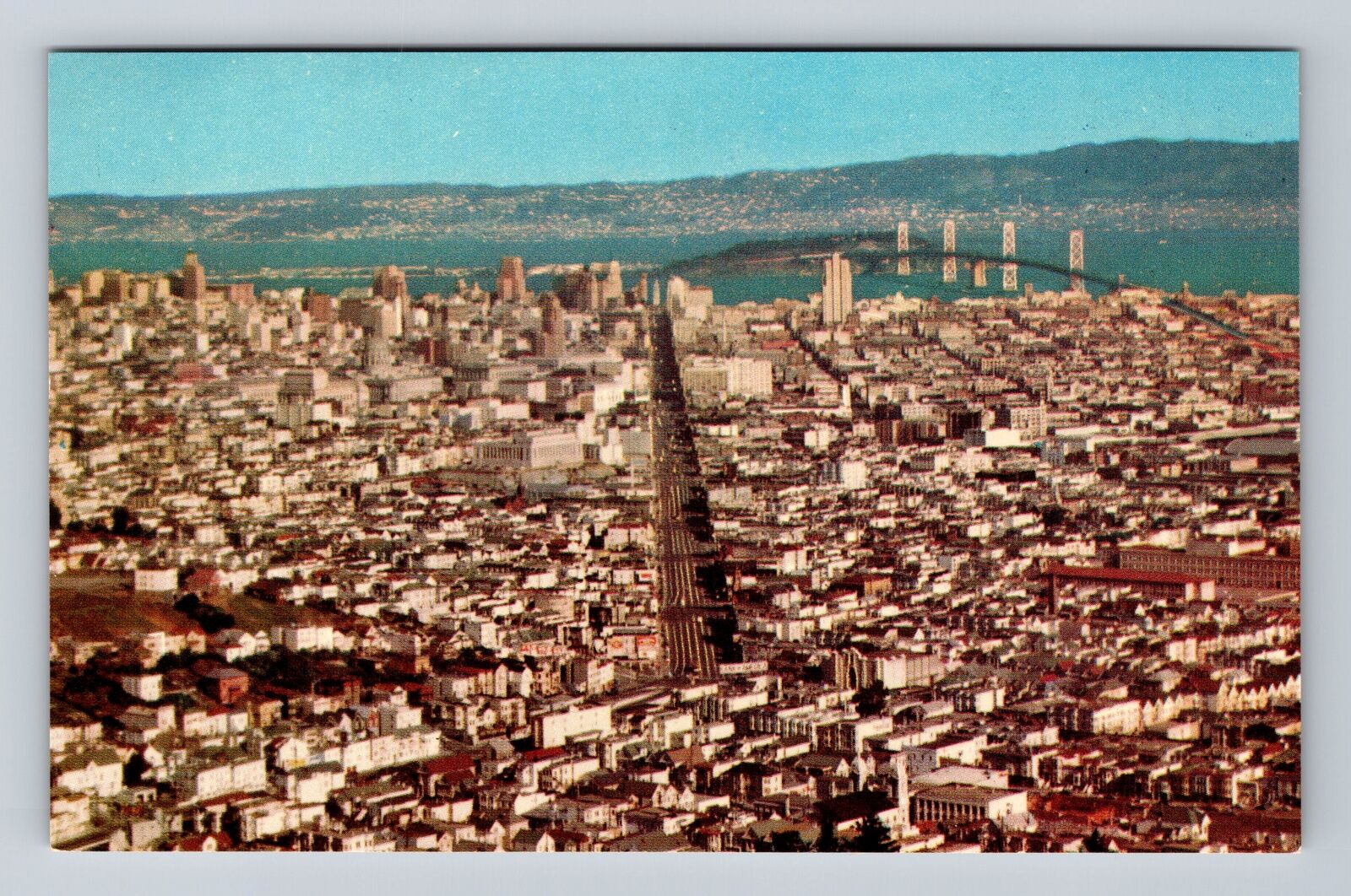 San Francisco CA-California, Scenic Panoramic Views, Antique Vintage Postcard