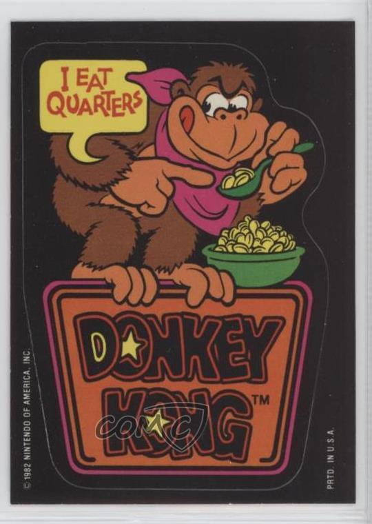 1982 Topps Donkey Kong I Eat Quarters 06ff