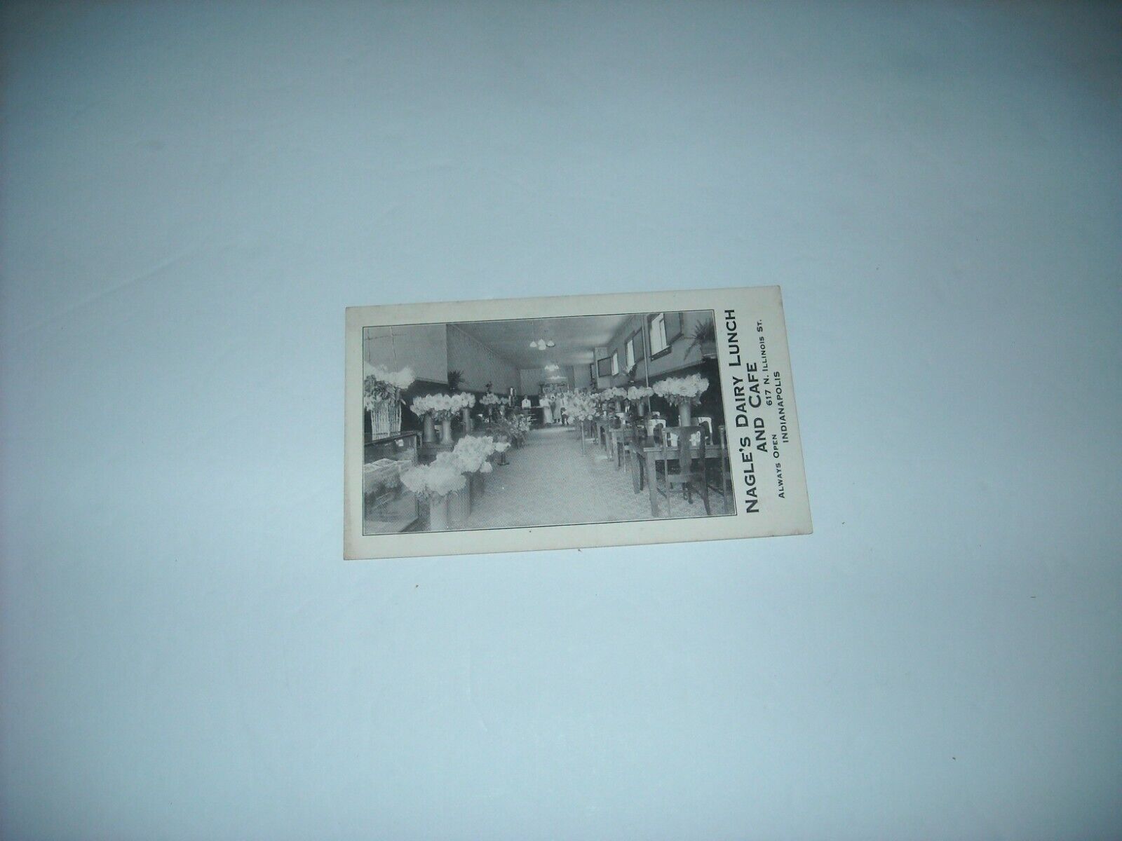 INDIANAPOLIS, Indiana IN ~ Interior NAGLES DAIRY LUNCH CAFE c1910s-20s Postcard