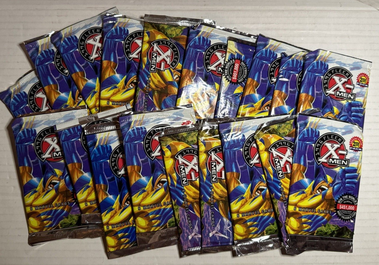 1996 Fleer X-MEN 6 Cards per pack (20) Packs FACTORY SEALED