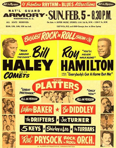 Bill Haley - The Platters - Bo Diddley - 1956 - Concert Magnet
