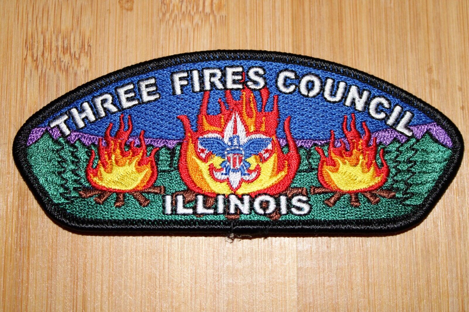 Boy Scouts of America BSA Patch Three Fires Council Illinois