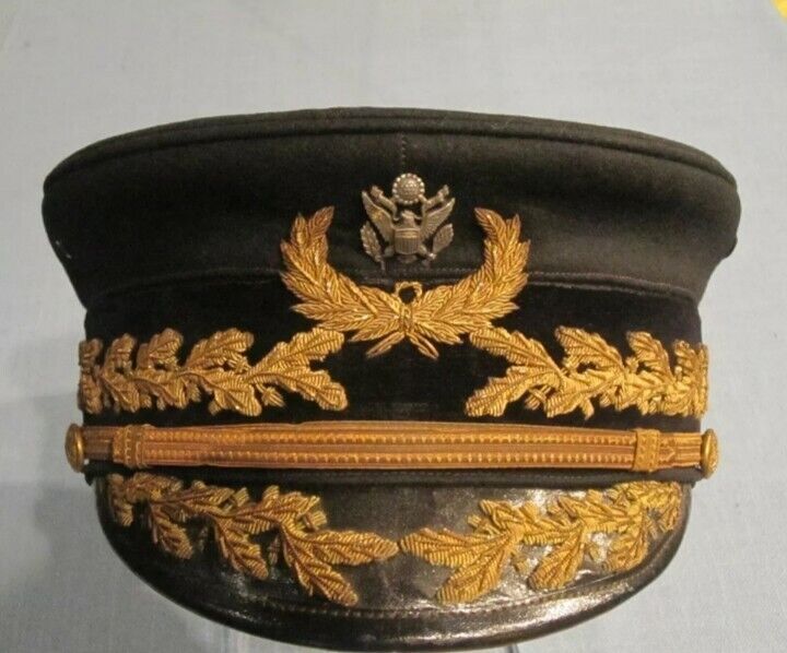 Replica boxed U.S. Army Model 1902 General\'s Full Dress Visor Cap.