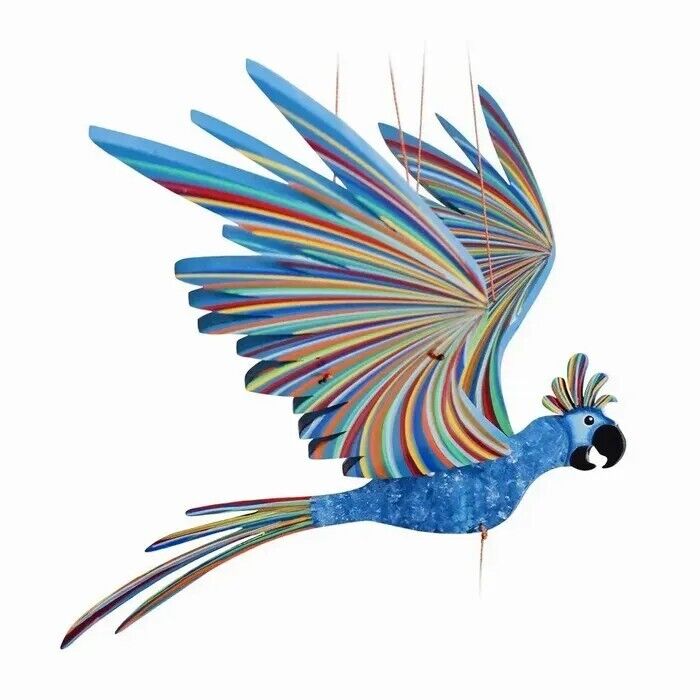 Blue Cockatiel Parrot Flying Mobile Unique Handmade Gift – Tulia's Artisan Galle