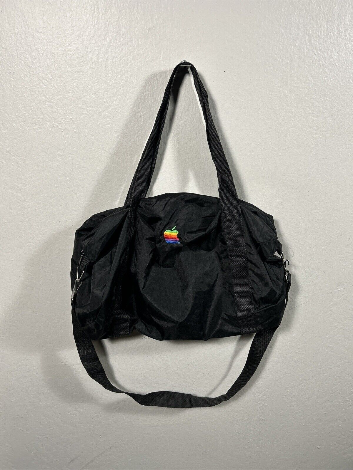Apple Computer Duffel Bag Macintosh Rainbow Logo Vintage Apple Bag