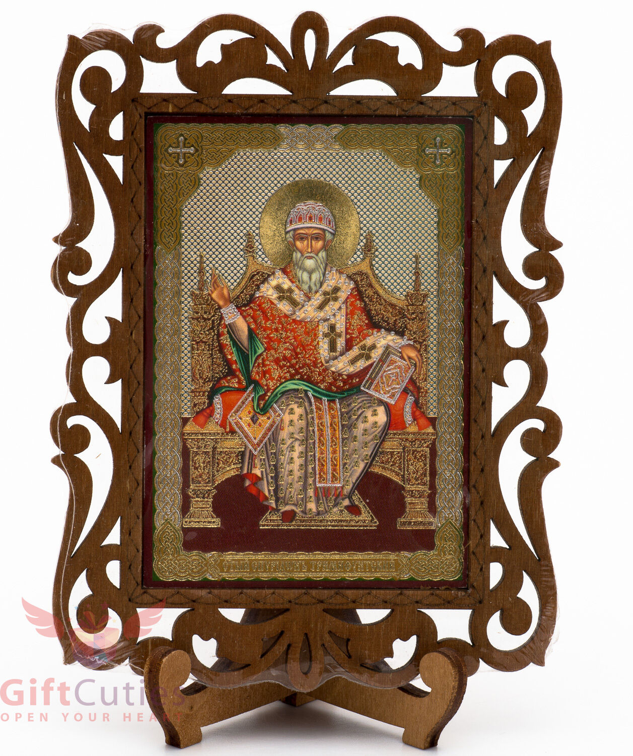 Saint Spyridon Икона Святой Спиридон Тримифунтский Orthodox Icon Wood