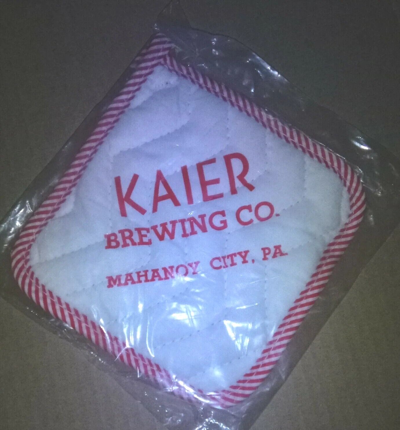 Kaiser Brewing Co. Mahanoy City Pa. Hot Pad Potholder