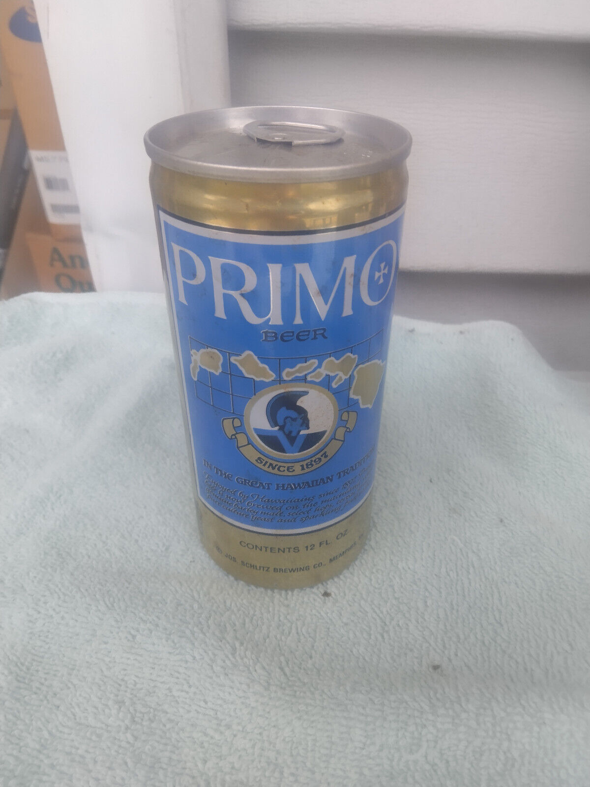 12OZ SCHLITZ PRIMO BEER CAN CANS EMPTY UP