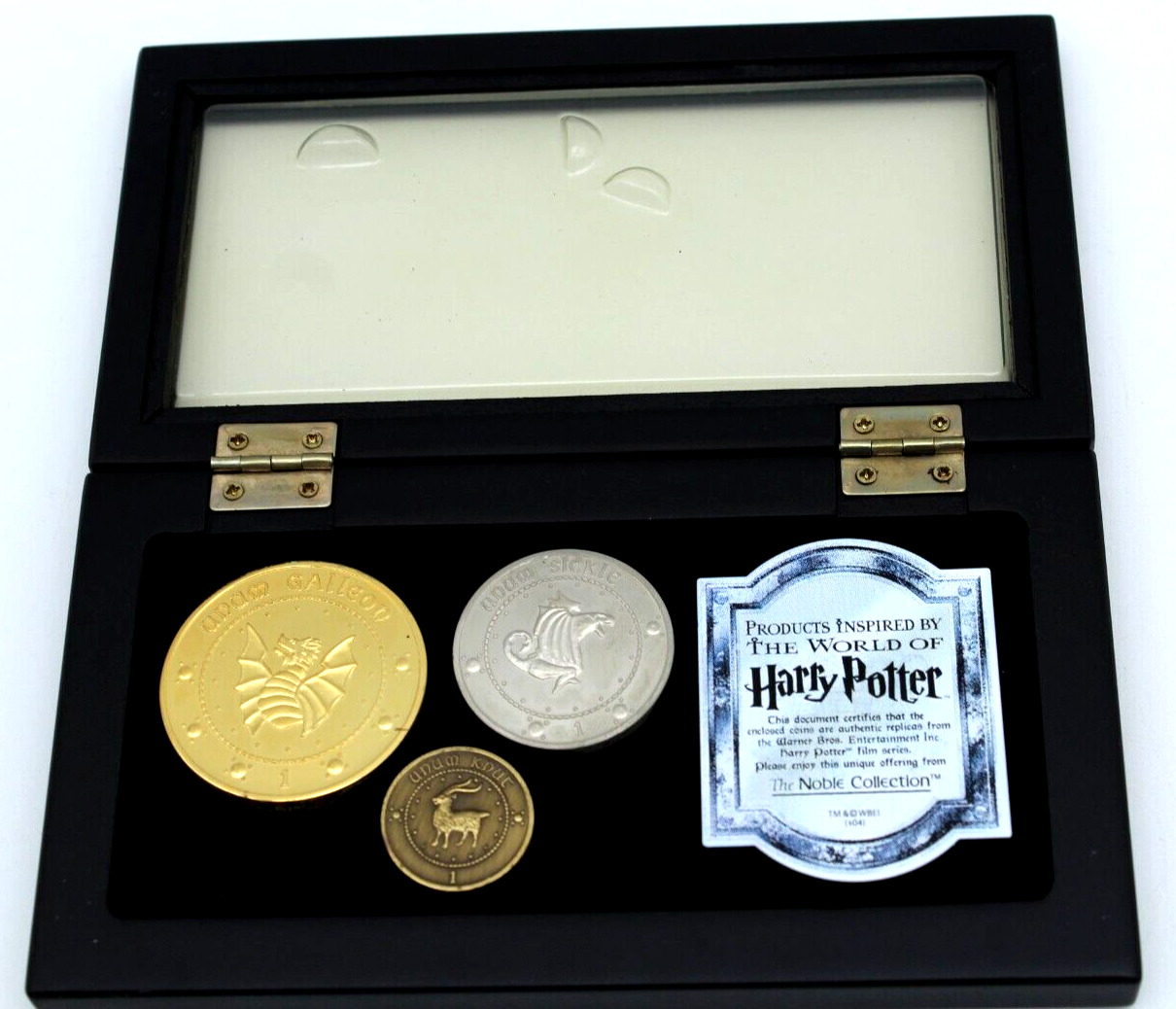 Official Harry Potter Noble Collection Replica Keepsake Coins Set w/ Case
