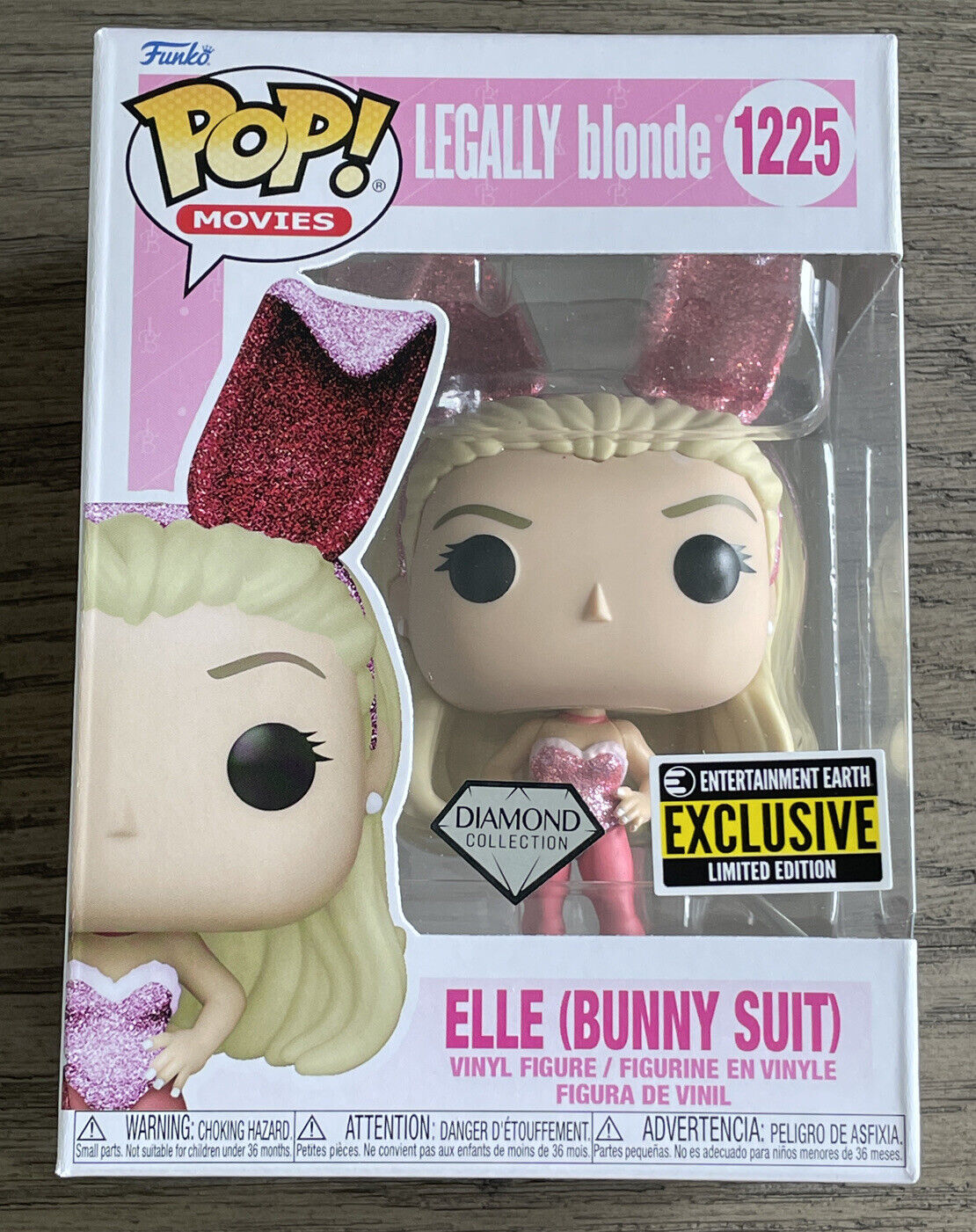 Funko Pop Legally Blonde Elle Woods Bunny Diamond Glitter #1225 EE Exclusive