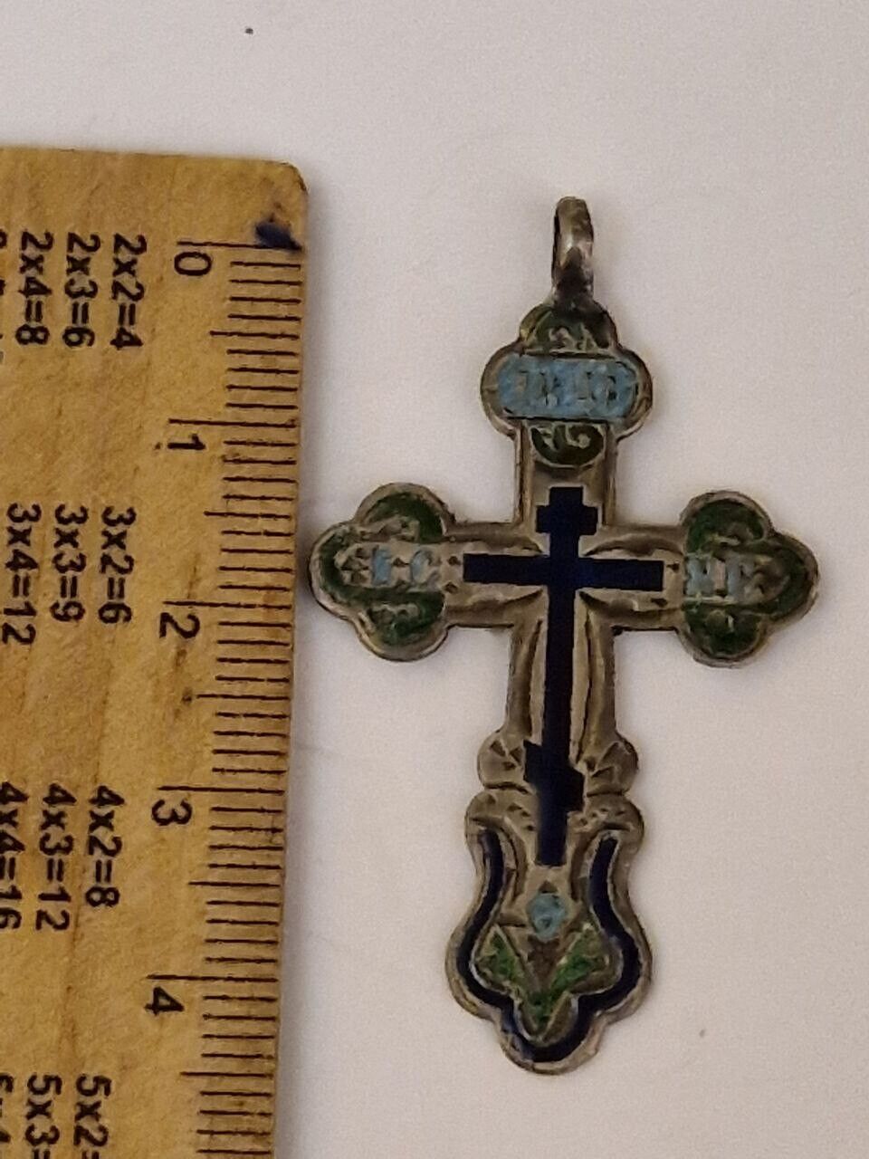 Antique Silver Cross. 84 fineness. The 19th century. Original. Ukraine. Pendant
