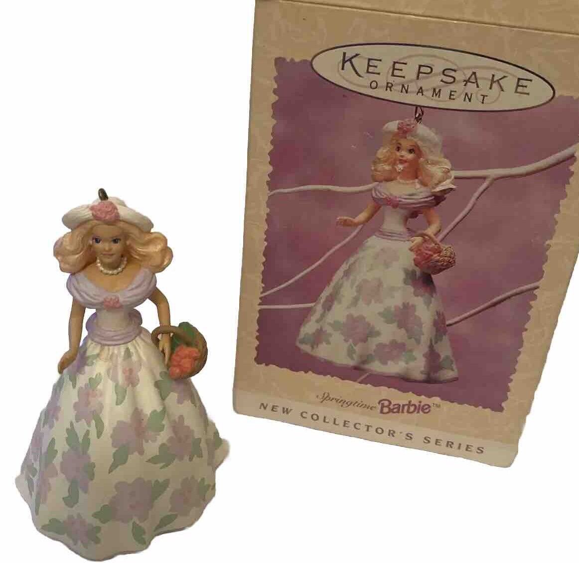 90’s Vintage Hallmark 1995 Keepsake Springtime Barbie Doll  Ornament. Preowned