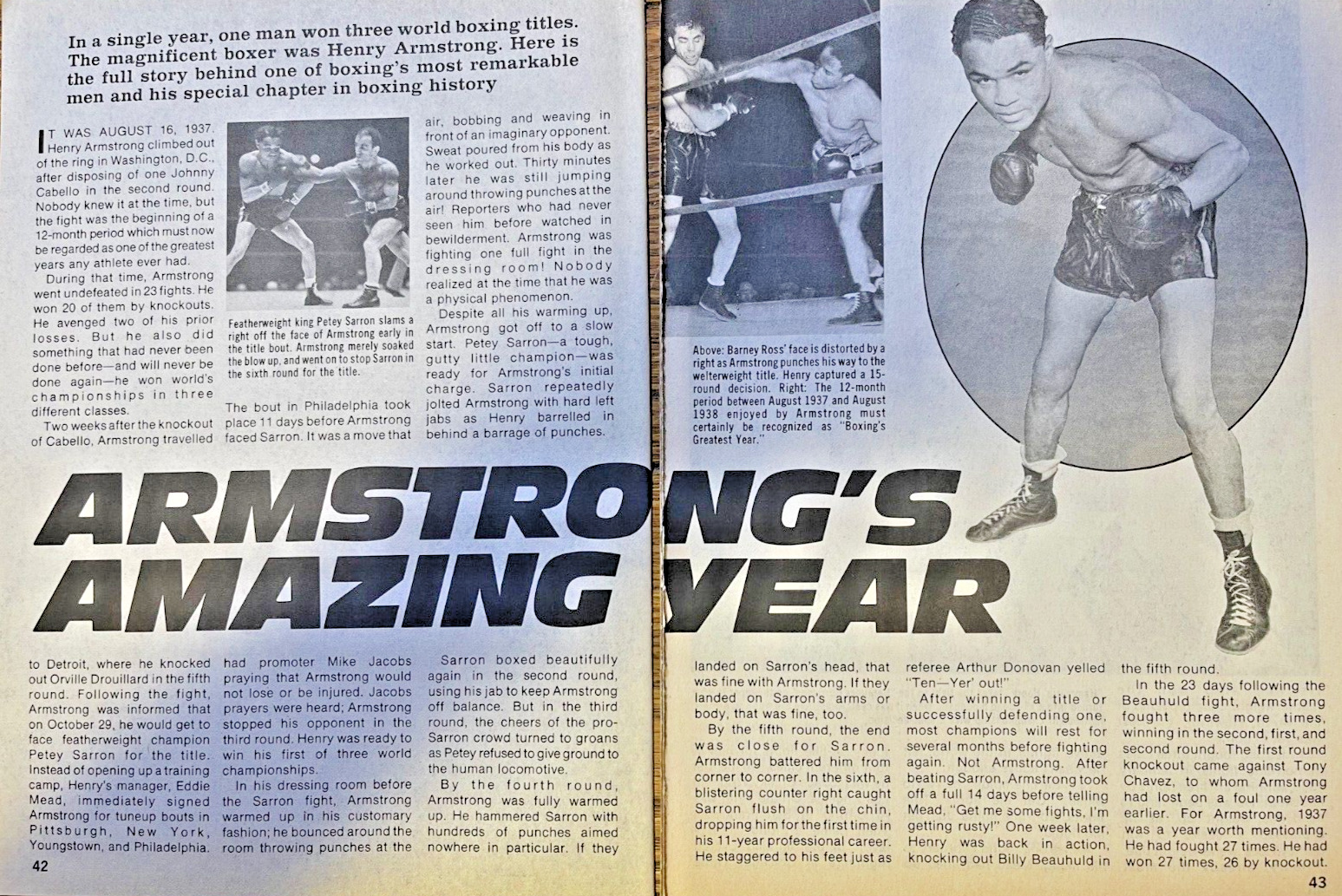 1981 Boxer Henry Armstrong