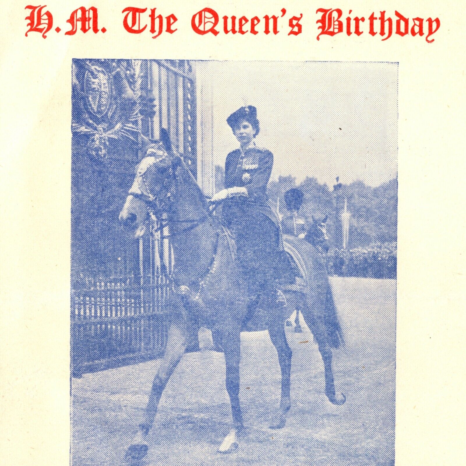 Vintage 1954 Queen Elizabeth II Birthday Horse Guard Parade Programme UK