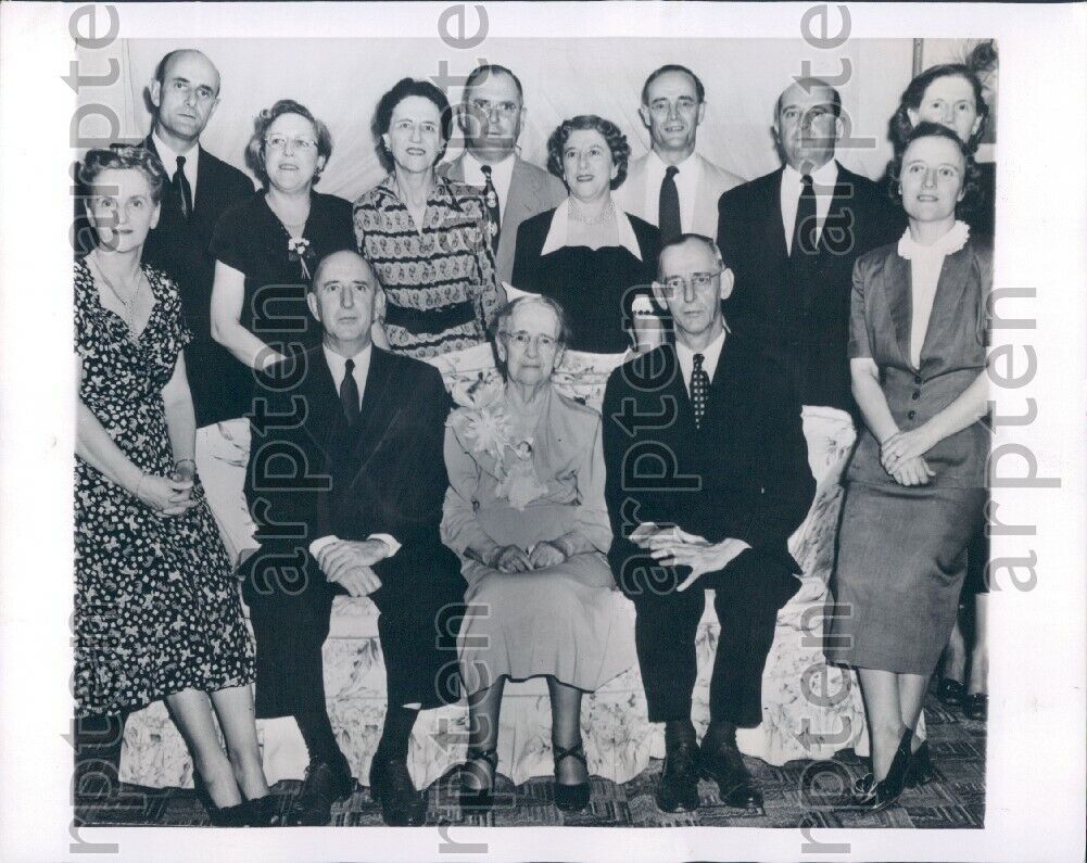 1952 Georgia Senator Richard Russell His Mother & 11 of 12 Siblings Press Photo
