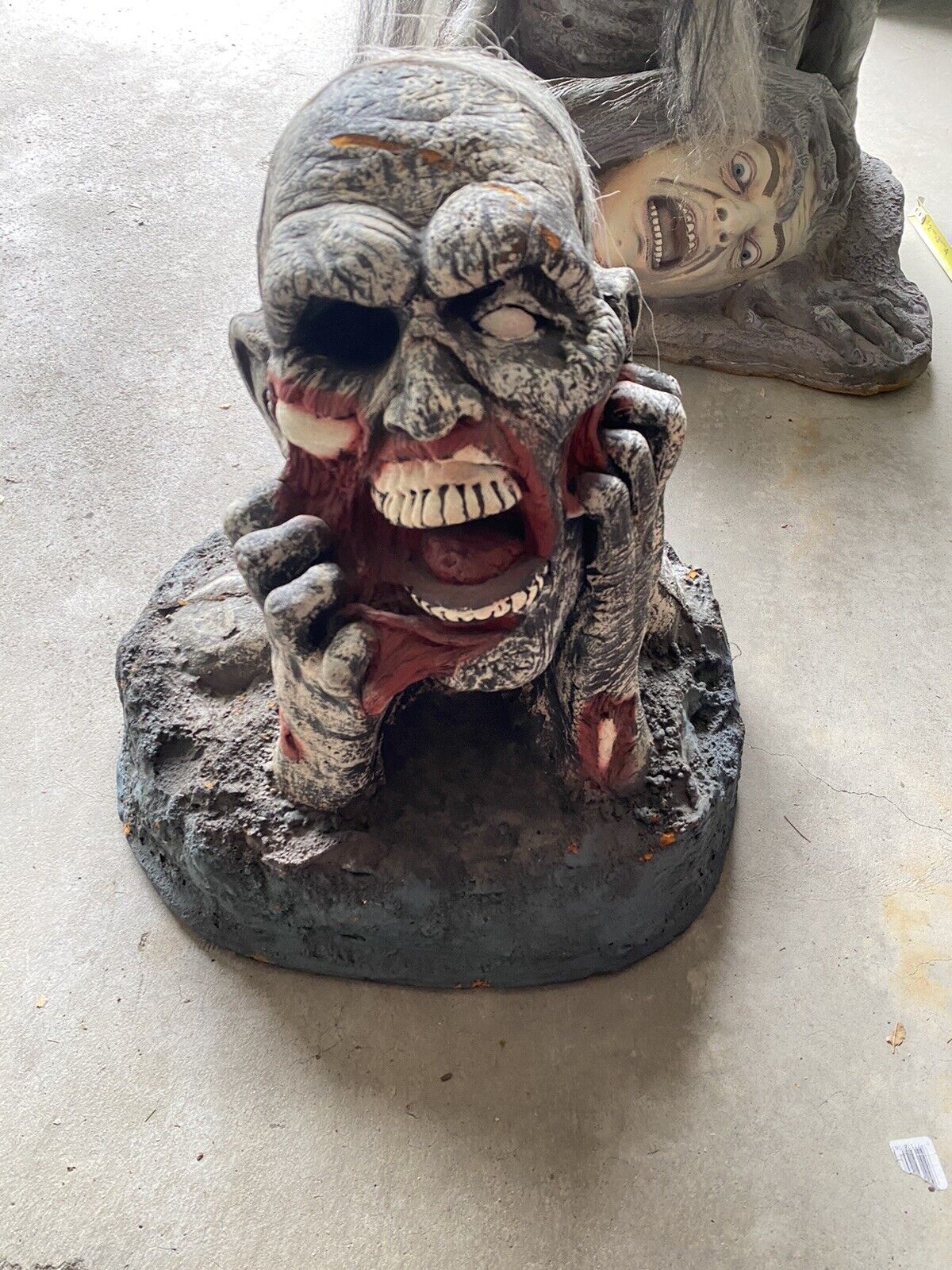Zombie Coming Out Of Ground Styrofoam Static Prop Vintage