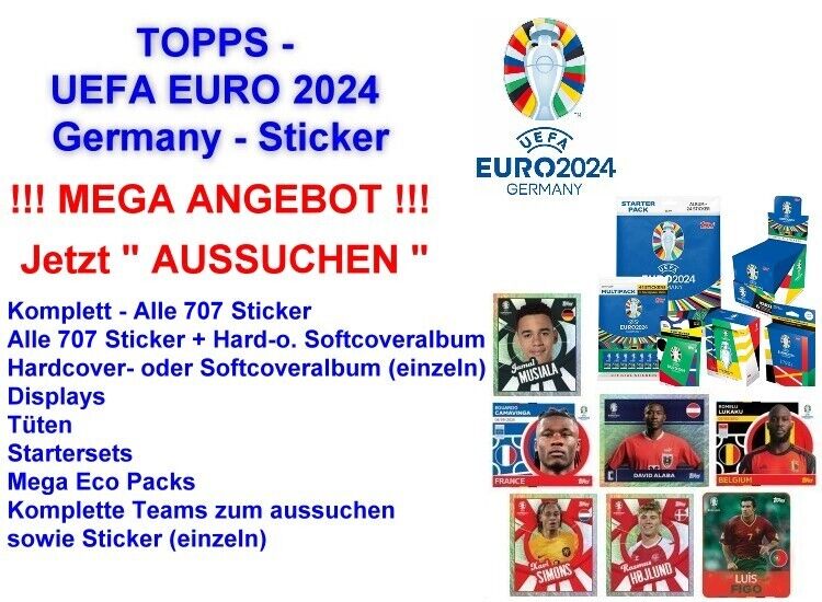 TOPPS UEFA EURO EM 2024 Football Sticker - \