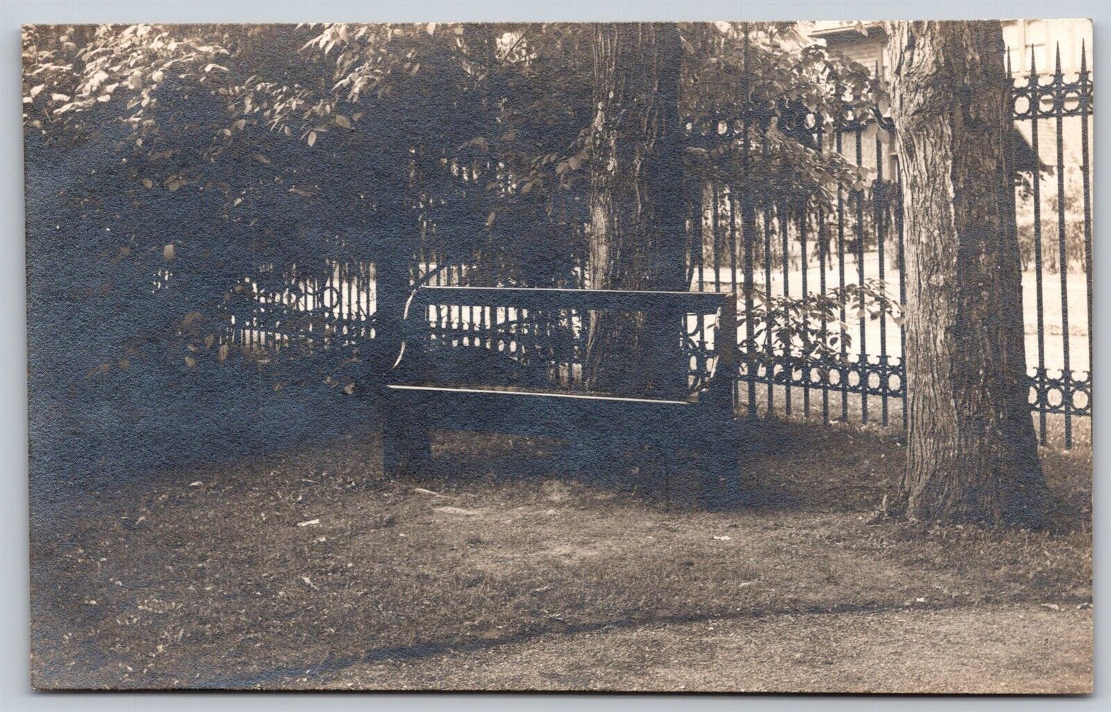 Postcard Cooperstown NY Seat Bench RPPC O75