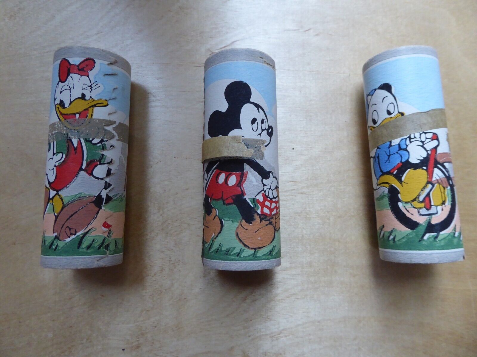 1940 Vintage Mickey And Minnie, Donald Duck, Pluto Walt Disney Wall Paper Border