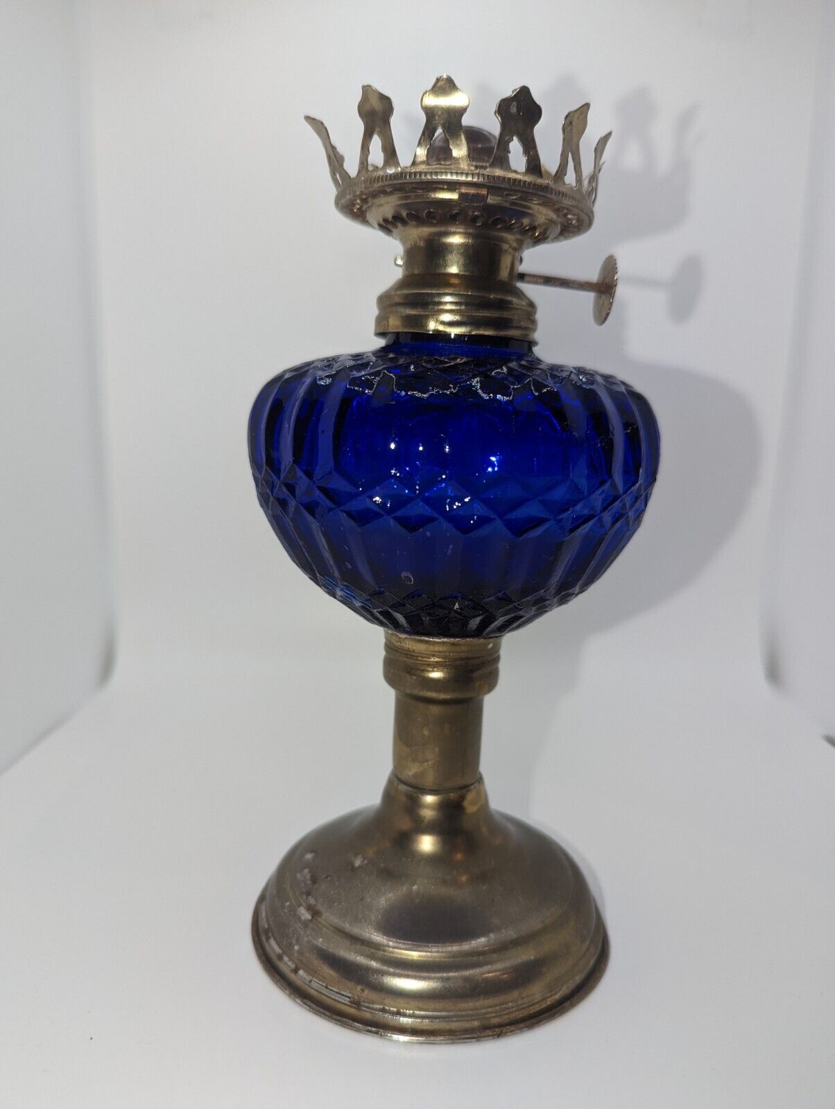Mini Cobalt Blue Oil Lamp No Shade