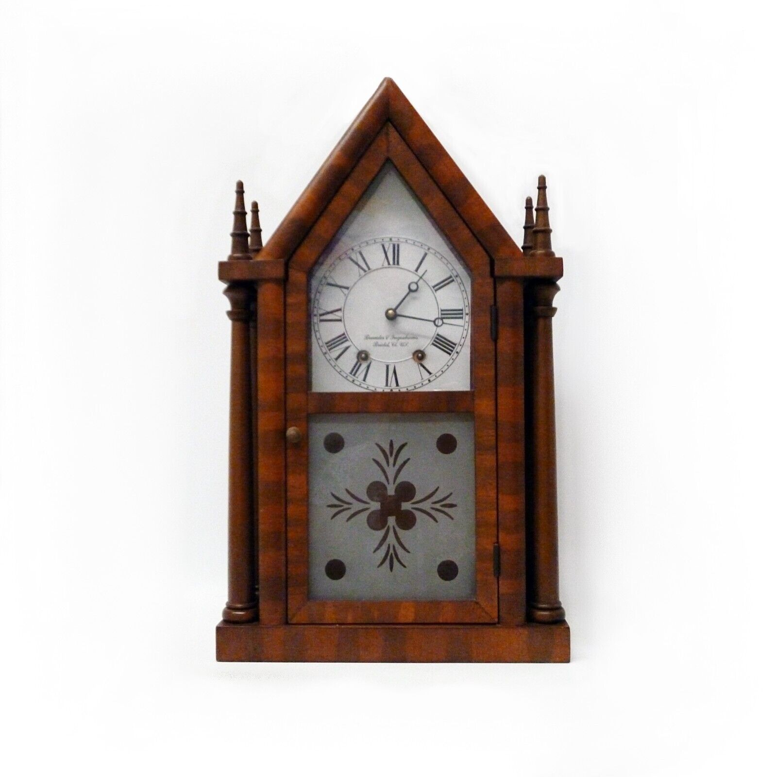 Henry Ford Museum Steeple Shelf Clock, 1970s Reproduction, Brewster & Ingrahams
