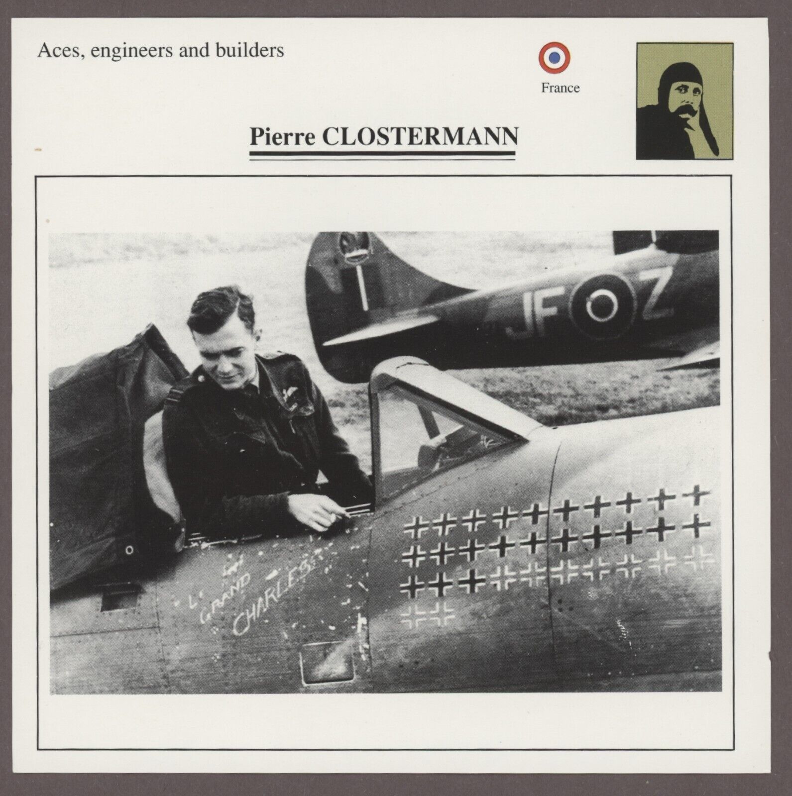 Pierre Clostermann  Edito Service Warplane Air Military Card France
