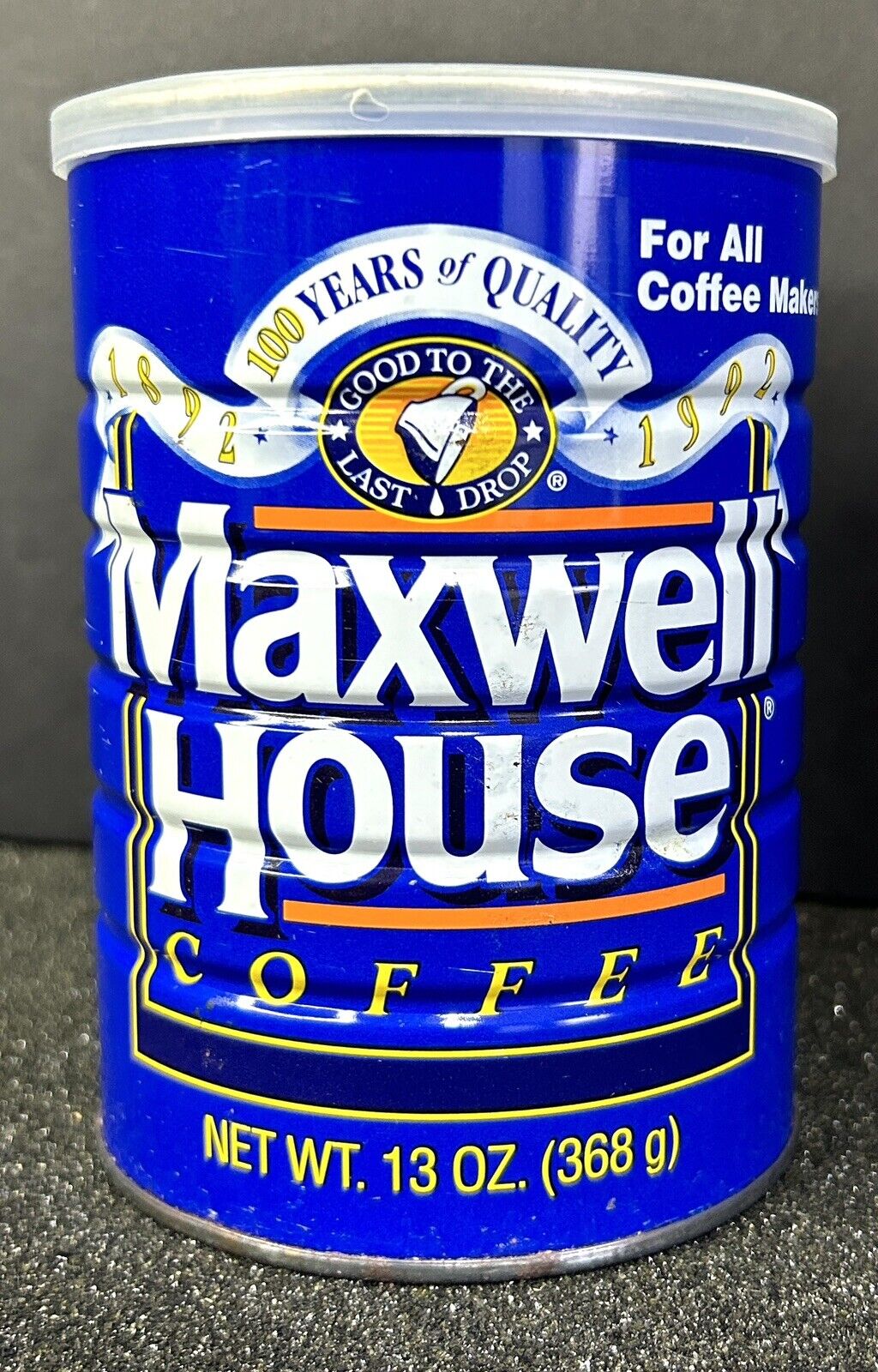 Vintage Maxwell House Coffee - 13oz - Metal Can unopened 1992 100th anniversary