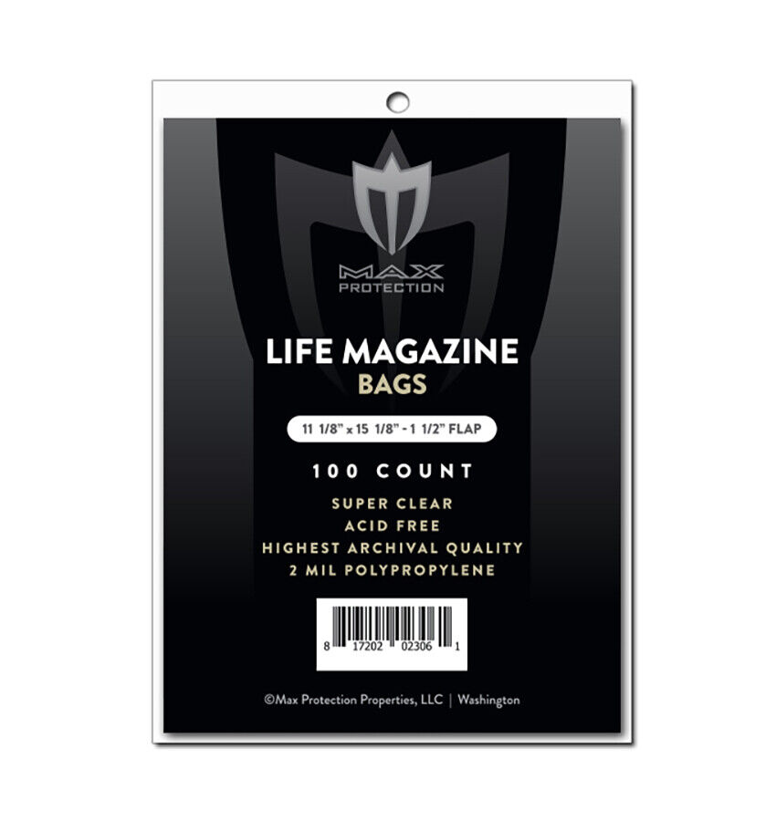 200 Max Pro Ultra Clear Life Magazine Bags - 11-1/8 x 14-1/4  - Acid Free