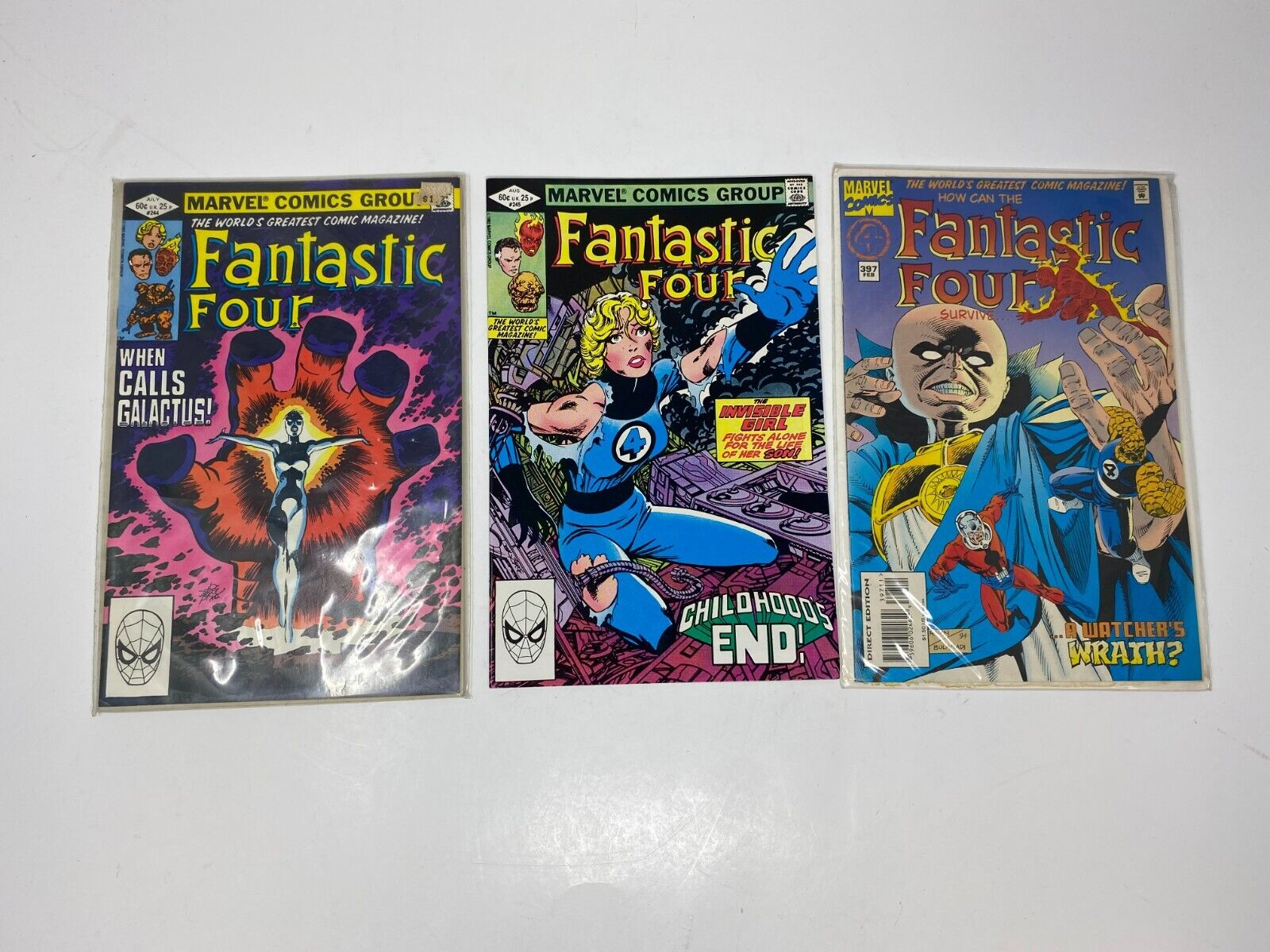 Lot of 3 Marvel Comics Fantastic Four #244, #245, & #397
