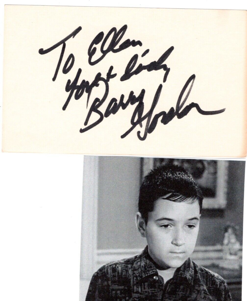 Barry Gordon signed card  Child Actor