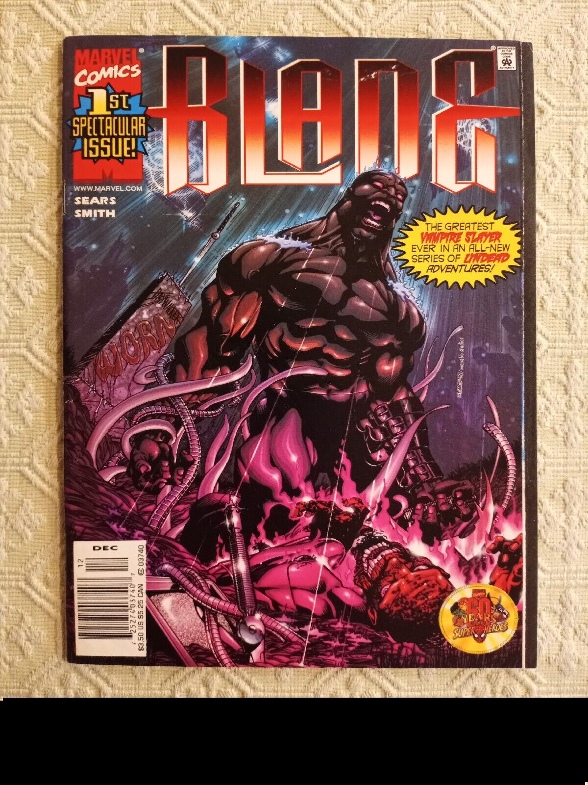 Blade Vampire Hunter 1 Newsstand Variant VERY RARE 1999 Marvel Comics MCU Key