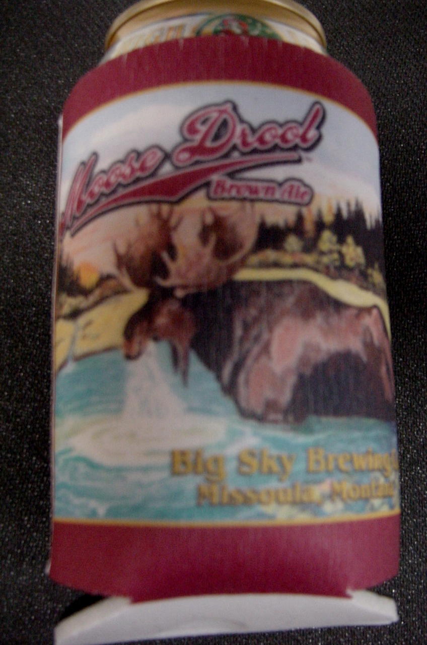 Moose Drool Beer Can Koozie, Wrap, Insulator -