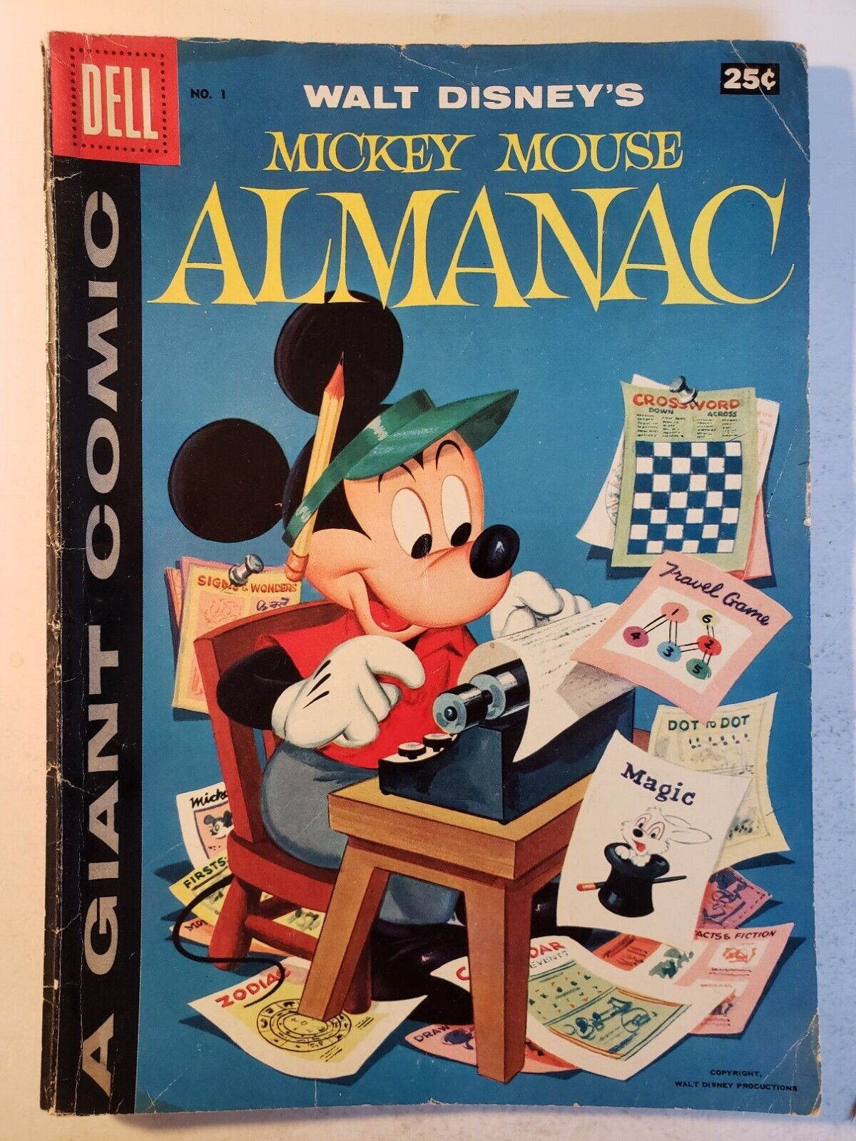 Dell Giant Comics – Mickey Mouse Almanac #1 - VG