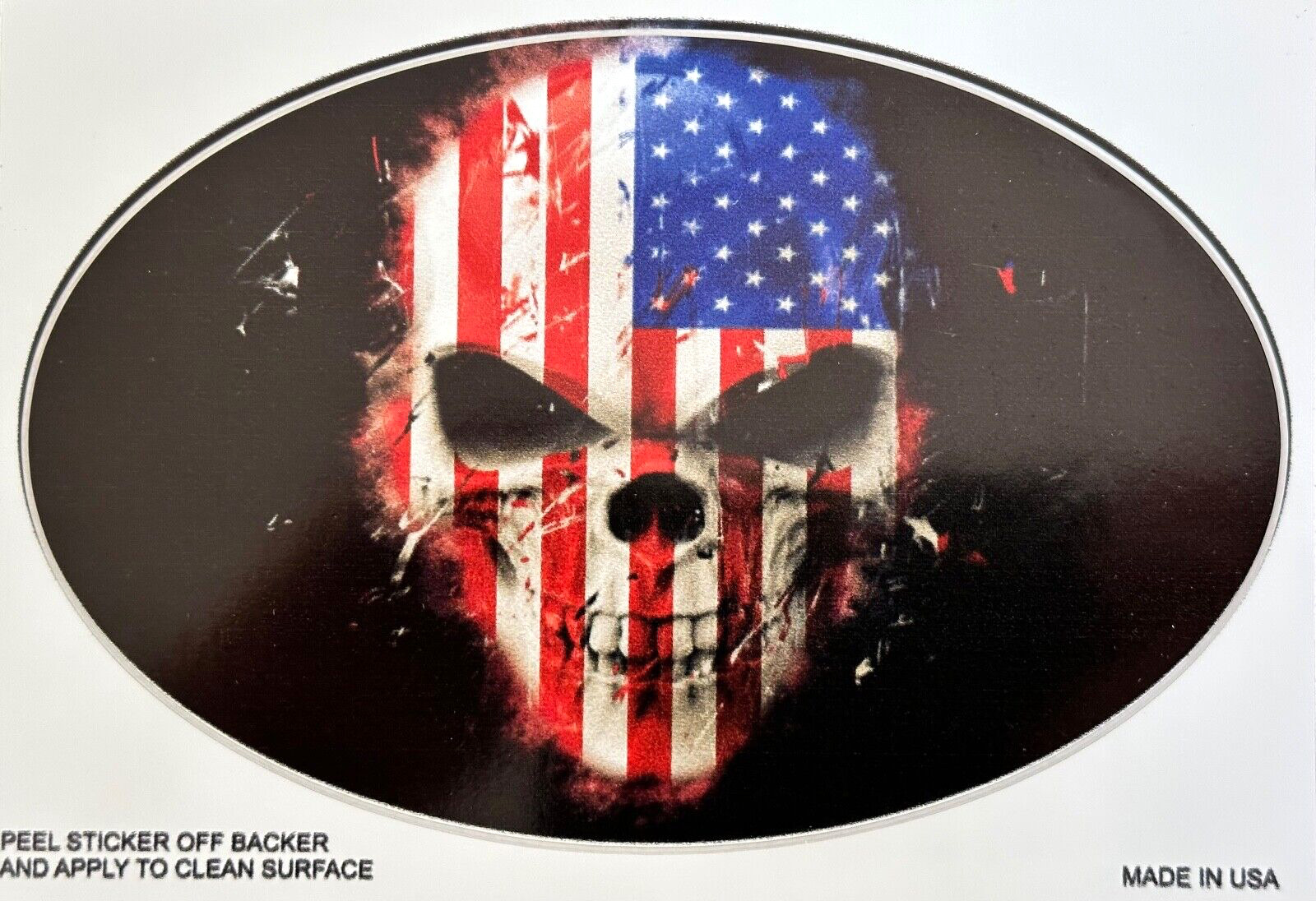 Skeleton USA Flag..2nd Amendment..Military..Truck Decals Sticker  (4 Pack) #255