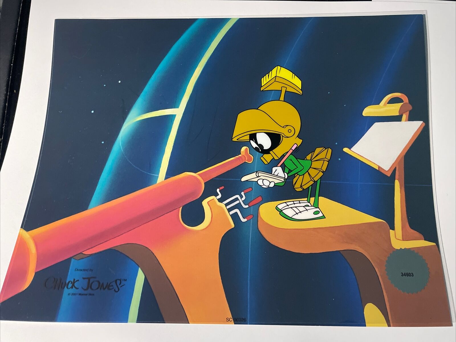 Chuck Jones Animation Cel Limited Edition Marvin The Martian autograph Art I16