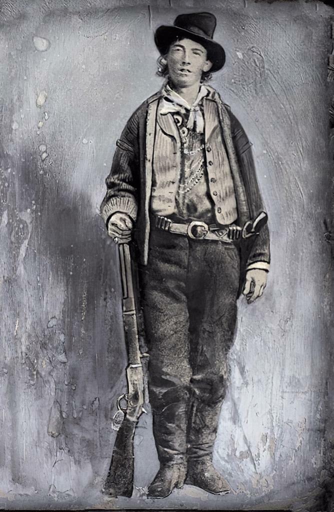Sixth -Plate Billy The Kid Slightly Tinted Tintype C2450RP