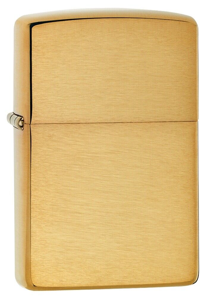 Zippo Classic Brushed Brass Windproof Pocket Lighter, 204B