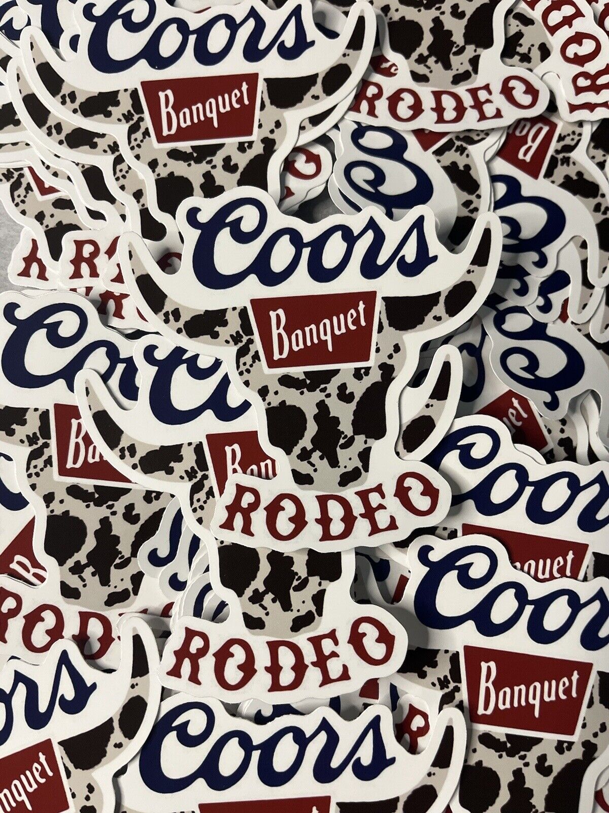 coors banquet Rodeo Cow print Sticker