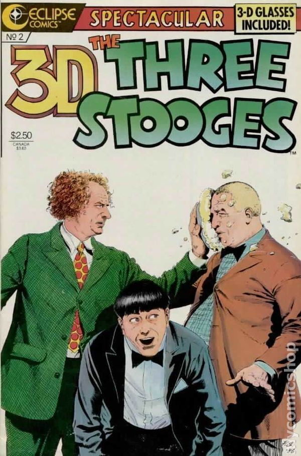 3-D Three Stooges #2B FN 1986 Stock Image