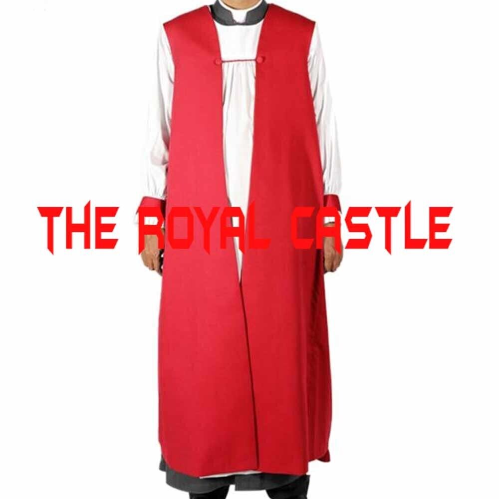 New Men Anglican Rochet & Chimere Red Apostle Vestment Clergy Robe Two Pieces