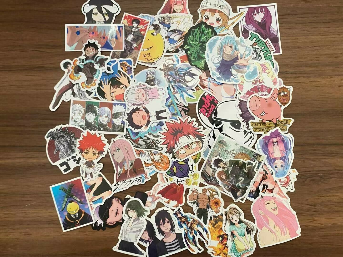 50 PCS Random Anime Game Waterproof Vinyl Luggage Laptop Stickers - No Duplicate