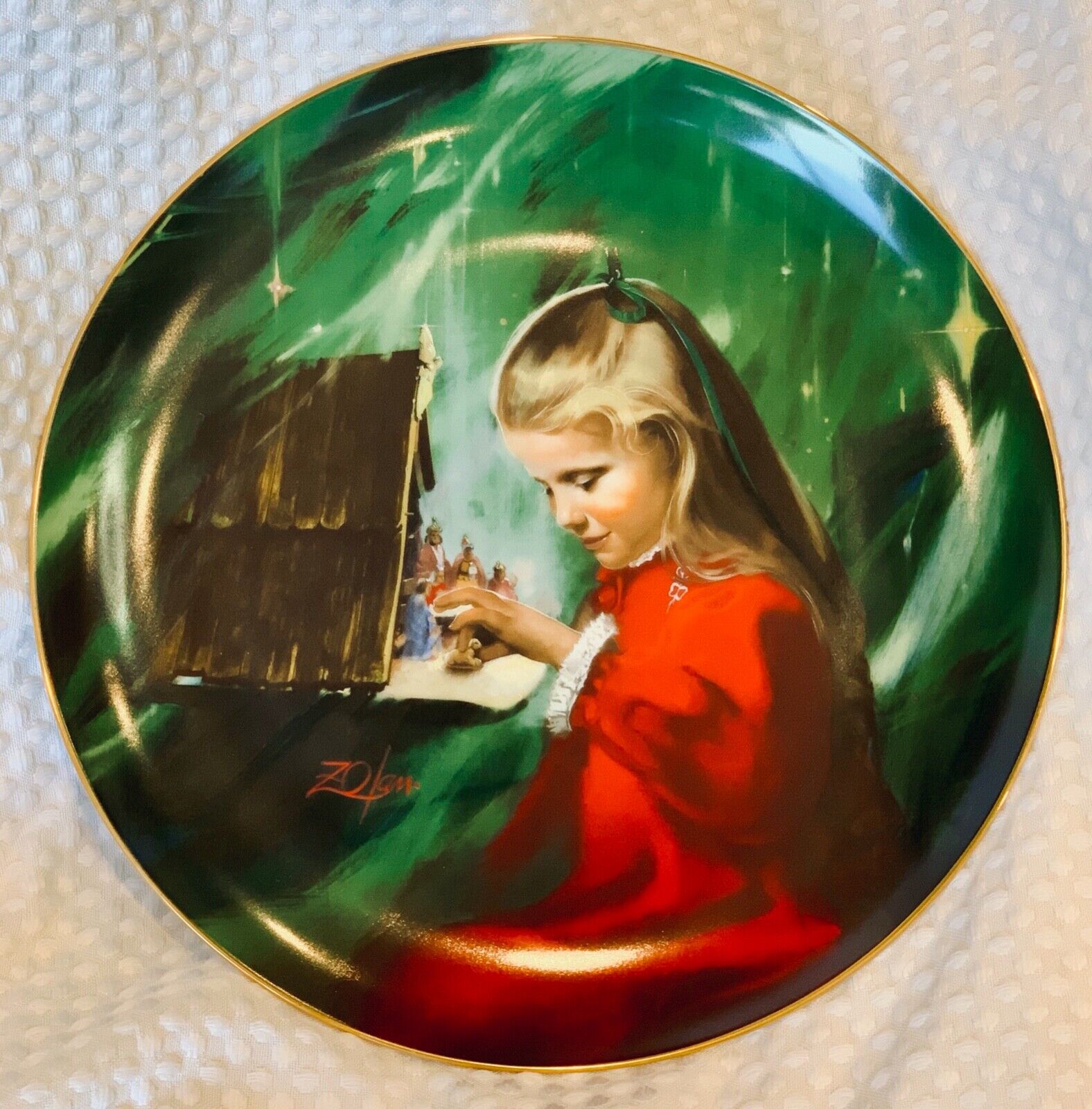 GIRL NATIVITY DISPLAY PLATE Children at Christmas Collection Donald Zolan 10.25\
