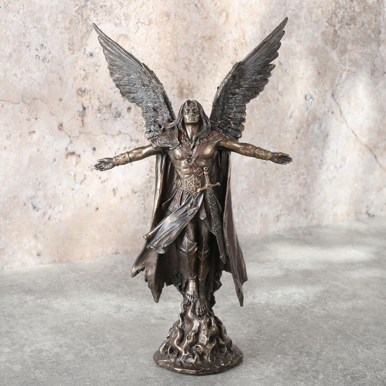 Ascending Saint Michael Archangel Statue 11-inch Statue Sculpture figurine