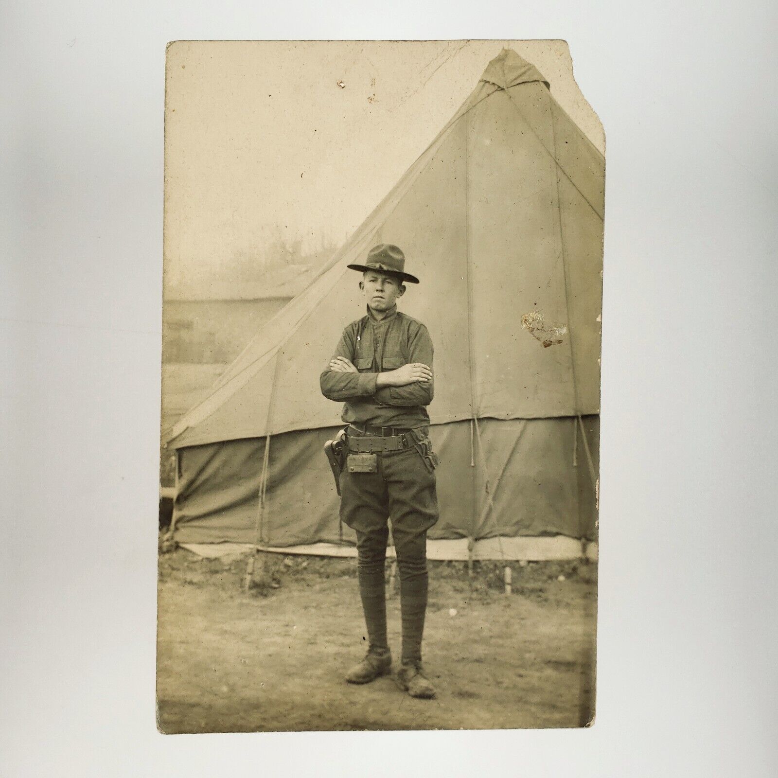 Camp St Raphael Soldier RPPC Postcard c1918 WW1 Var France Tent Real Photo A3206