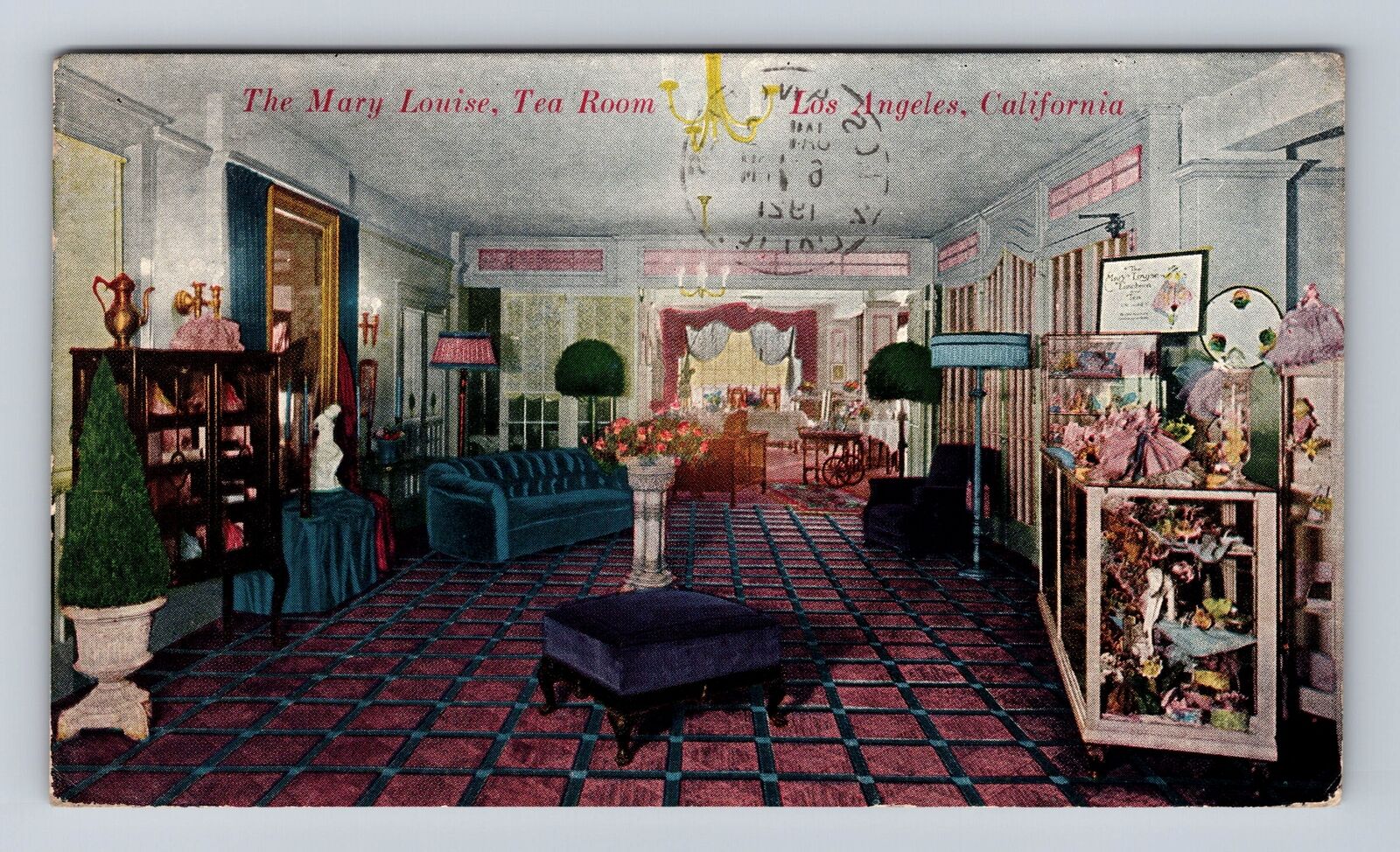 Los Angeles CA-California, The Mary Louise, Tea Room, Vintage c1921 Postcard