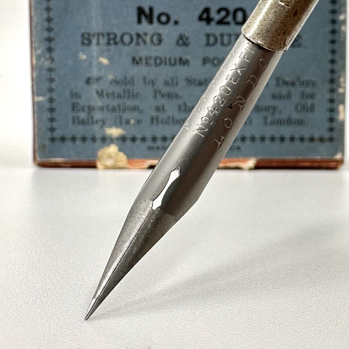 Perry & Co No. 420 EF Pen Nib RARE Dip Pen Calligraphy Plume Double Grind