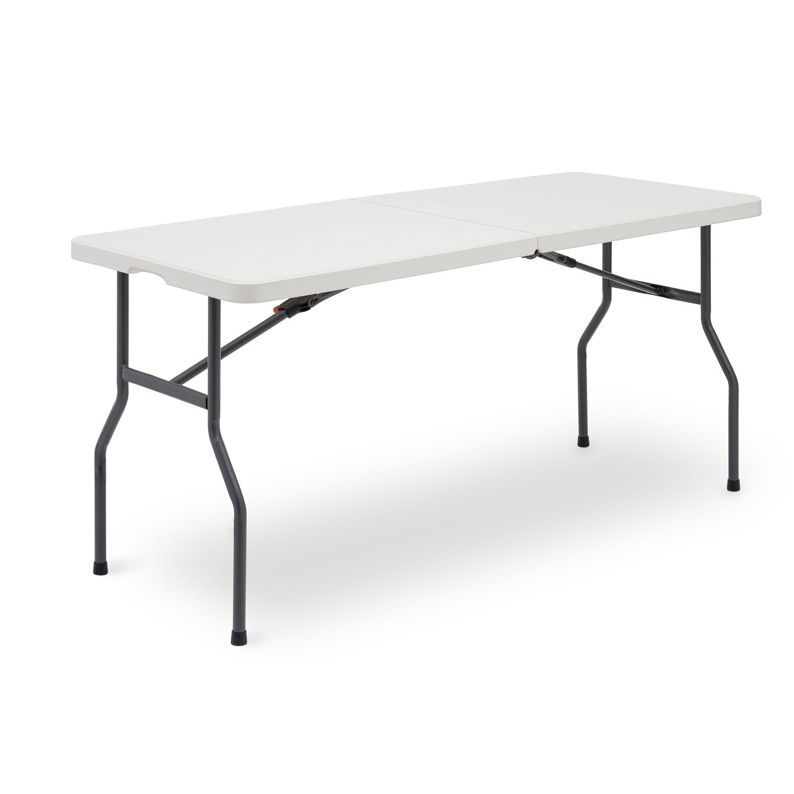 5-Foot Center Half Folding Table, White (Indoor and Outdoor Use), Size 5ft