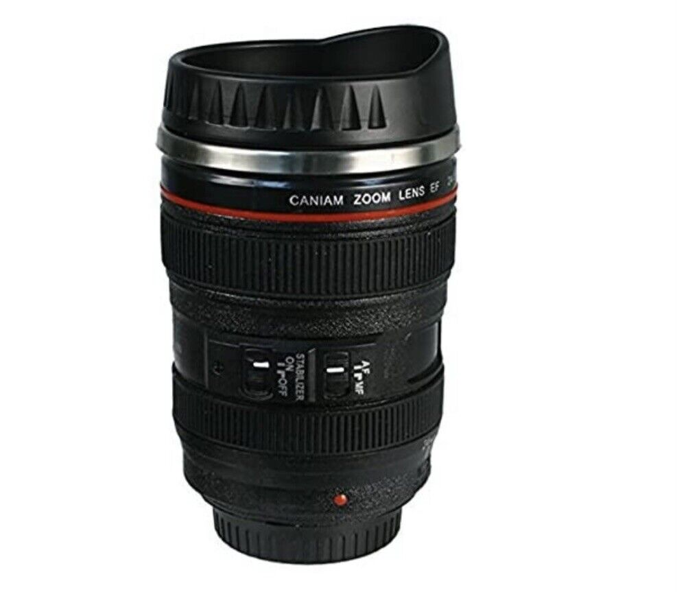 Camera Lens Coffee Cup, Travel Mug, Stainless 400ml Thermos, Coffee Mug, Travel