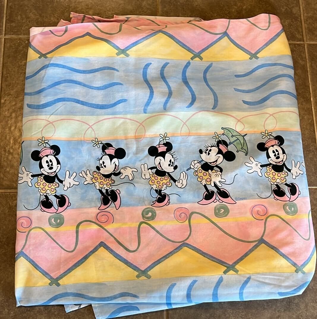 Vintage Minnie Mouse Flat Bedsheet Double Size
